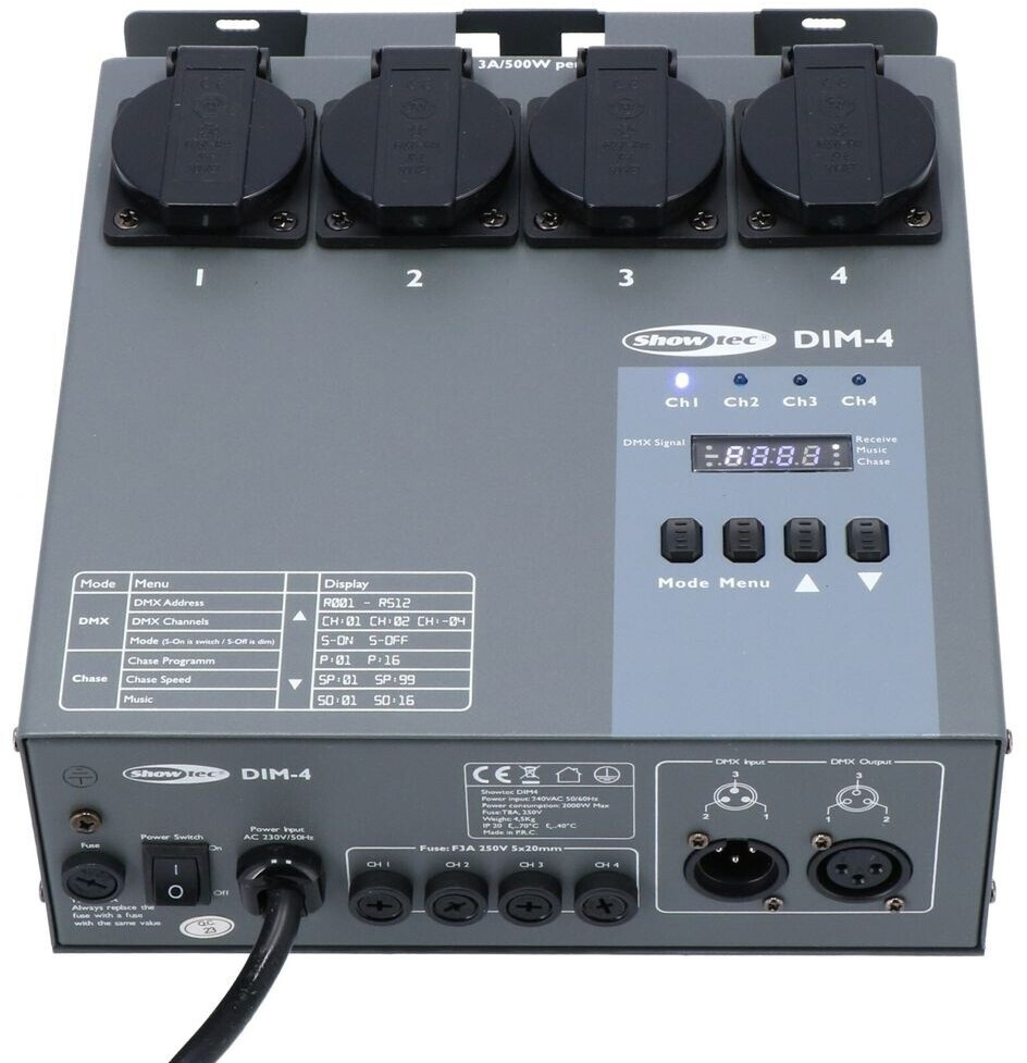 Showtec DIM-4LC 4-Kanal Dimmer